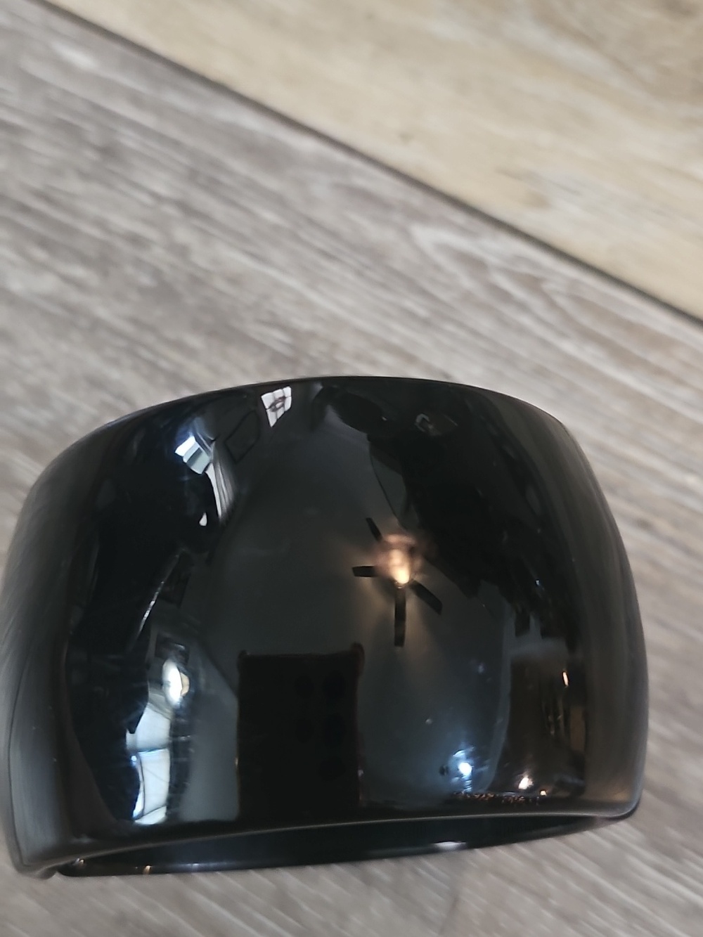 Kenneth Jay Lane Art Deco-Style Wide Cuff Braclet, Enamel & Rhinestone Medallion - Picture 15 of 15